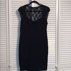 Forever 21 Black Bodycon Dress with Lace